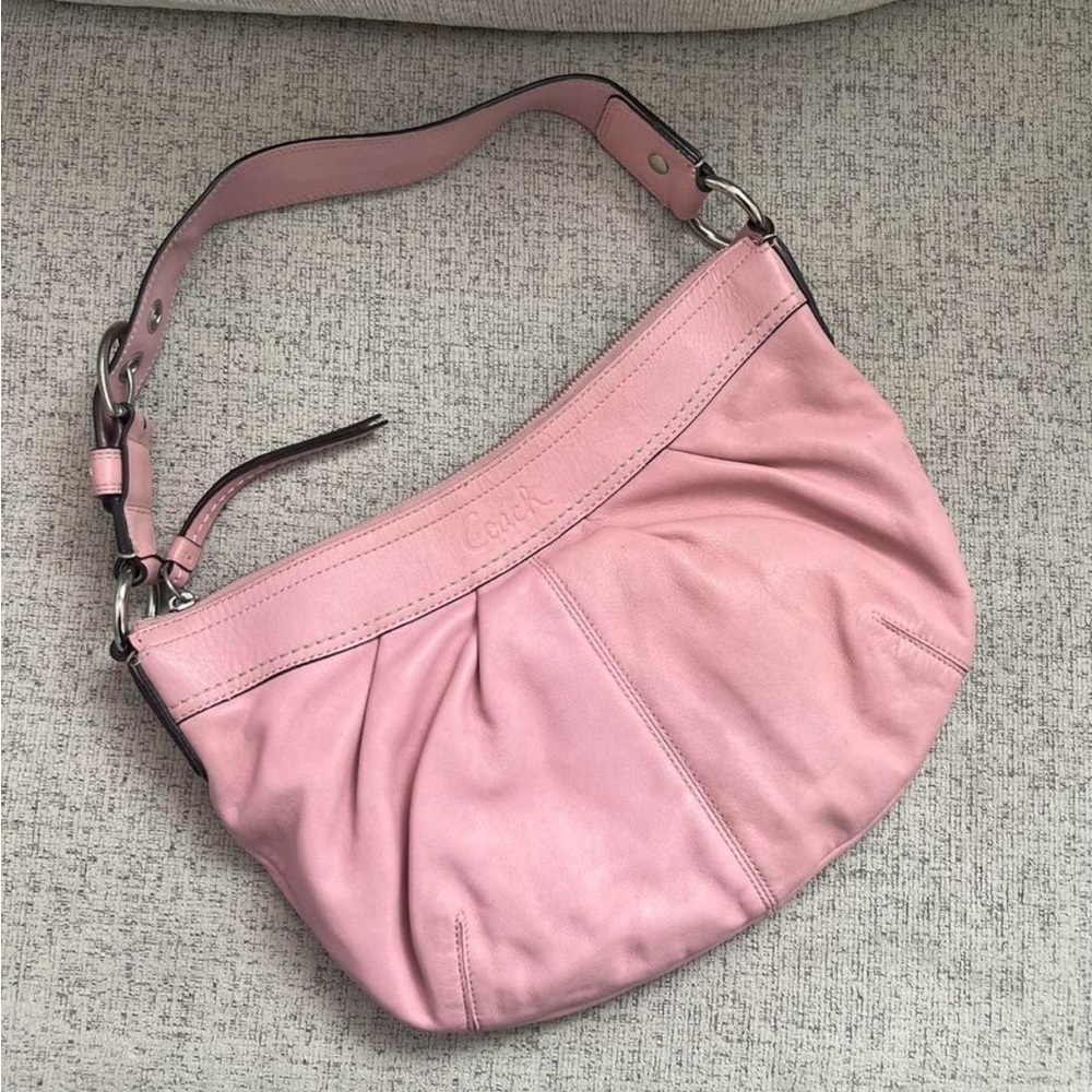 Coach Blush Pink Leather Shoulder Bag